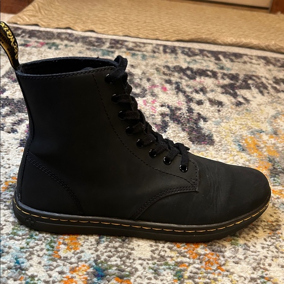 Dr. Martens Tobias Greasy Lamper Black Leather Boots Mens Size 10 Womens Size 11 - Picture 4 of 16